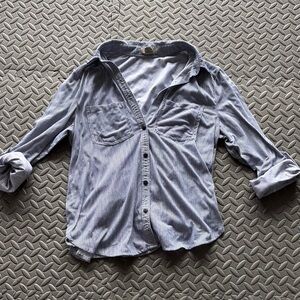 Women’s Blue Pin-Striped Shirt